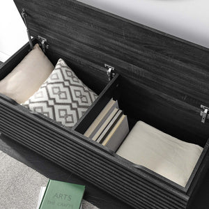 Modway Furniture Render Storage Bench - Mid-Century Modern Design with Stylish Storage and Easy Access for Any Space Charcoal EEI-6057-CHA