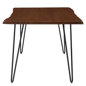 Modway Furniture Ardor 60" Live Edge Acacia Wood Dining Table - Handcrafted Mid-Century Design with Hairpin Legs Black Walnut EEI-6059-BLK-WAL