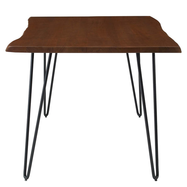 Modway Furniture Ardor 60" Live Edge Acacia Wood Dining Table - Handcrafted Mid-Century Design with Hairpin Legs Black Walnut EEI-6059-BLK-WAL