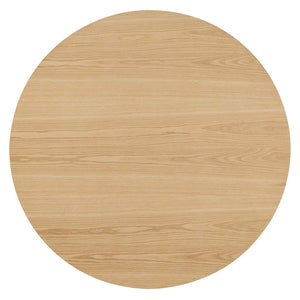 Modway Furniture Senja 47" Round Dining Table - Mid-Century Modern Charm with Fluted Base and Natural Wood Finish EEI-6064-OAK-SET