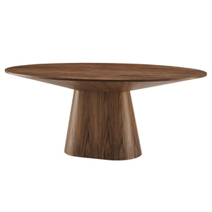 Modway Furniture Provision 75" Oval Dining Table - Modern Walnut Centerpiece for Stylish Gatherings & Comfort EEI-6066-WAL-SET
