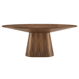 Modway Furniture Provision 75" Oval Dining Table - Modern Walnut Centerpiece for Stylish Gatherings & Comfort EEI-6066-WAL-SET