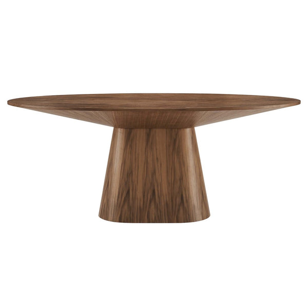 Modway Furniture Provision 75" Oval Dining Table - Modern Walnut Centerpiece for Stylish Gatherings & Comfort EEI-6066-WAL-SET