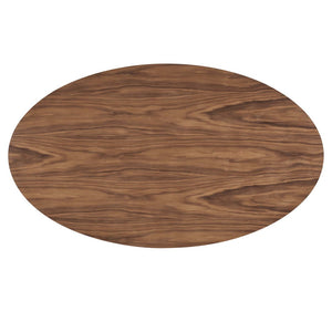 Modway Furniture Provision 75" Oval Dining Table - Modern Walnut Centerpiece for Stylish Gatherings & Comfort EEI-6066-WAL-SET