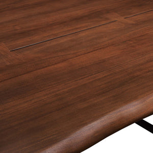 Modway Furniture Viggo 74" Live Edge Acacia Wood Dining Table - Handcrafted Modern Design for Dining & Workspace EEI-6069-BLK-WAL