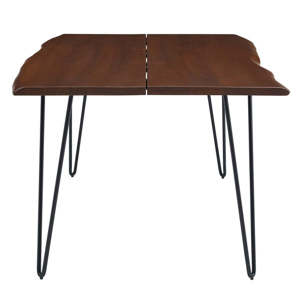 Modway Furniture Ardor 74" Live Edge Acacia Wood Dining Table - Rustic Charm with Mid-Century Modern Style Black Walnut EEI-6070-BLK-WAL