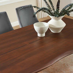 Modway Furniture Ardor 74" Live Edge Acacia Wood Dining Table - Rustic Charm with Mid-Century Modern Style Gold Walnut EEI-6070-GLD-WAL