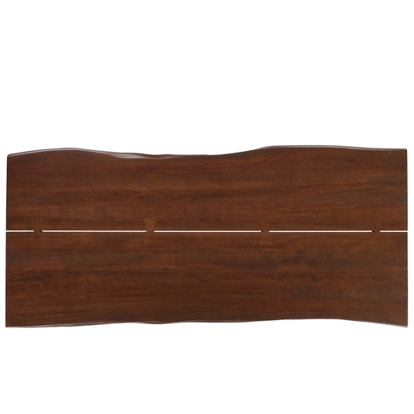Modway Furniture Ardor 96" Live Edge Acacia Wood Dining Table with Hairpin Legs – Unique Centerpiece for Gatherings Black Walnut EEI-6072-BLK-WAL