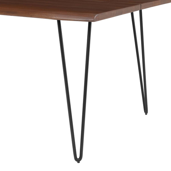 Modway Furniture Ardor 96" Live Edge Acacia Wood Dining Table with Hairpin Legs – Unique Centerpiece for Gatherings Black Walnut EEI-6072-BLK-WAL