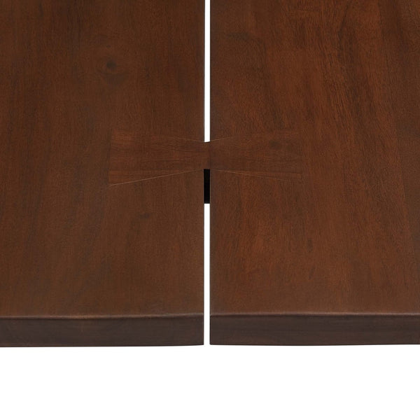 Modway Furniture Ardor 96" Live Edge Acacia Wood Dining Table with Hairpin Legs – Unique Centerpiece for Gatherings Black Walnut EEI-6072-BLK-WAL