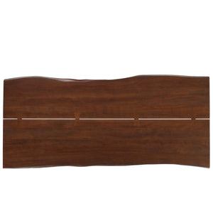 Modway Furniture Ardor 96" Live Edge Acacia Wood Dining Table with Hairpin Legs – Unique Centerpiece for Gatherings Gold Walnut EEI-6072-GLD-WAL