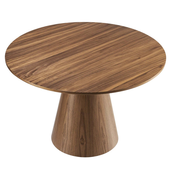 Modway Furniture Provision 47" Round Dining Table by Modway - Modern Elegance for Everyday Meals and Gatherings Walnut EEI-6102-WAL