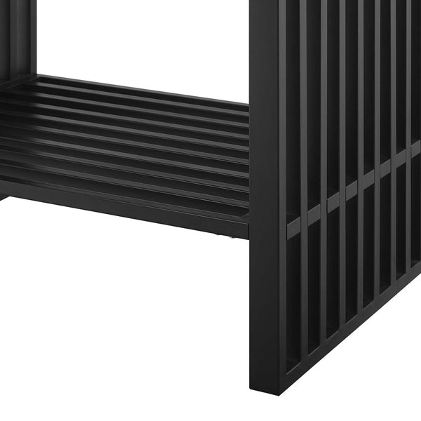 Modway Furniture Gridiron 30" Bathroom Vanity - Modern Industrial Design with Integrated Sink & Open Storage Space EEI-6106-WHI-BLK