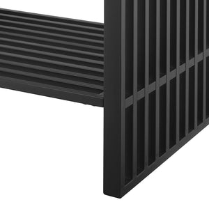 Modway Furniture Gridiron 36" Bathroom Vanity by Modway - Modern Open-Concept Design with Integrated Marble Sink EEI-6108-WHI-BLK