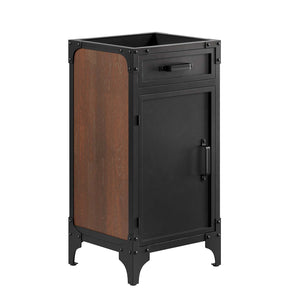 Modway Furniture Steamforge 18" Bathroom Vanity Cabinet (Sink Basin Not Included) Black Walnut 15 x 17 x 34