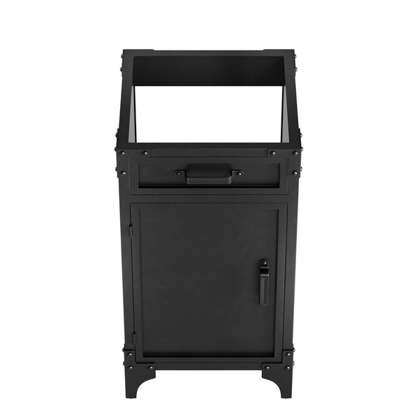 Modway Furniture Steamforge 18" Industrial Modern Bathroom Vanity Cabinet with Practical Storage - Black Walnut EEI-6126-BLK-WAL