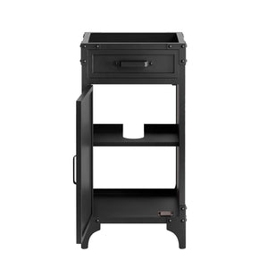 Modway Furniture Steamforge 18" Industrial Modern Bathroom Vanity Cabinet with Practical Storage - Black Walnut EEI-6126-BLK-WAL