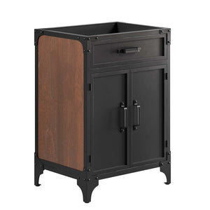 Modway Furniture Steamforge 24" Bathroom Vanity Cabinet (Sink Basin Not Included) Black Walnut 18 x 23 x 33