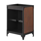 Modway Furniture Steamforge 24" Bathroom Vanity Cabinet (Sink Basin Not Included) Black Walnut 18 x 23 x 33