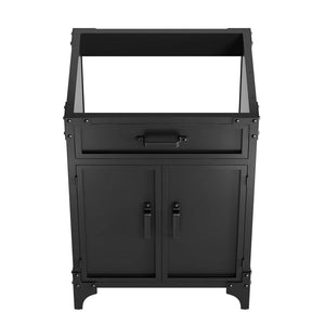 Modway Furniture Steamforge 24" Bathroom Vanity Cabinet - Compact Industrial Design with Wood-Grain Finish, Black Walnut EEI-6127-BLK-WAL