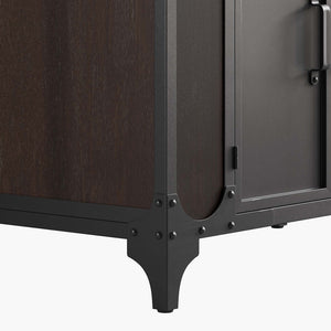 Modway Furniture Steamforge 36" Bathroom Vanity Cabinet in Black Walnut - Industrial-Modern Design with Storage Solutions EEI-6129-BLK-WAL