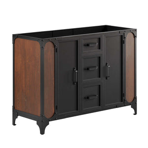 Modway Furniture Steamforge 48" Bathroom Vanity Cabinet (Sink Basin Not Included) Black Walnut 18 x 47 x 33