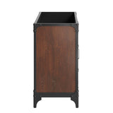 Modway Furniture Steamforge 48" Bathroom Vanity Cabinet (Sink Basin Not Included) Black Walnut 18 x 47 x 33