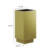 Modway Furniture Quantum 18" Bathroom Vanity Cabinet (Sink Basin Not Included) Gold 15 x 17.5 x 33