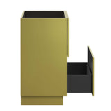 Modway Furniture Quantum 32" 	Bathroom Vanity Cabinet (Sink Basin Not Included) Gold 18 x 23 x 34