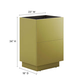 Modway Furniture Quantum 32" 	Bathroom Vanity Cabinet (Sink Basin Not Included) Gold 18 x 23 x 34