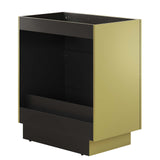 Modway Furniture Quantum 30" Bathroom Vanity Cabinet (Sink Basin Not Included) Gold 18 x 29 x 33