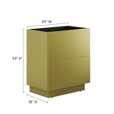 Modway Furniture Quantum 30" Bathroom Vanity Cabinet (Sink Basin Not Included) Gold 18 x 29 x 33