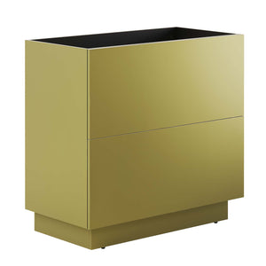 Modway Furniture Quantum 36" Bathroom Vanity Cabinet (Sink Basin Not Included) Gold 18 x 35 x 33