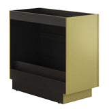 Modway Furniture Quantum 36" Bathroom Vanity Cabinet (Sink Basin Not Included) Gold 18 x 35 x 33