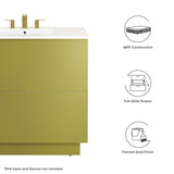 Modway Furniture Quantum 36" Bathroom Vanity Cabinet (Sink Basin Not Included) Gold 18 x 35 x 33