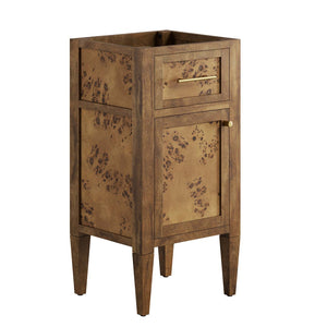 Modway Furniture Elysian 18" Burl Wood Bathroom Vanity Cabinet - Artisan-Crafted, Smart Storage for Small Spaces EEI-6136-BRN