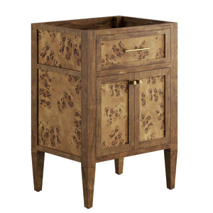 Modway Furniture Elysian 24" Wood Bathroom Vanity Cabinet - Compact Storage Solution with Modern Mid-Century Design Brown EEI-6137-BRN