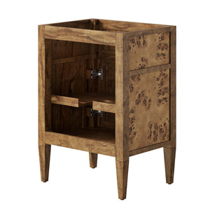 Modway Furniture Elysian 24" Wood Bathroom Vanity Cabinet - Compact Storage Solution with Modern Mid-Century Design Brown EEI-6137-BRN