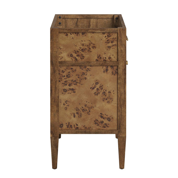 Modway Furniture Elysian 30" Bathroom Vanity Cabinet – Stylish Mango Wood with Unique Burl Veneer for Modern Spaces Brown EEI-6138-BRN