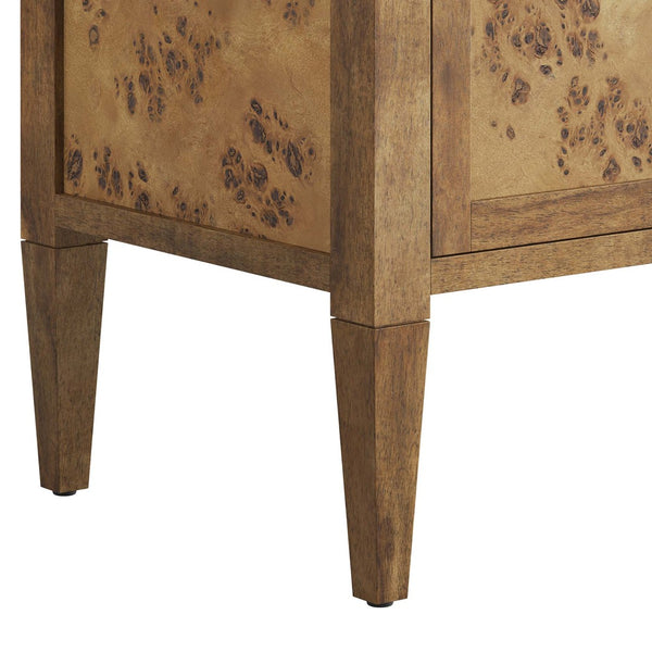 Modway Furniture Elysian 30" Bathroom Vanity Cabinet – Stylish Mango Wood with Unique Burl Veneer for Modern Spaces Brown EEI-6138-BRN
