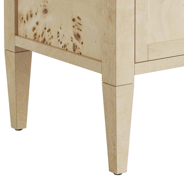 Modway Furniture Elysian 30" Bathroom Vanity Cabinet – Stylish Mango Wood with Unique Burl Veneer for Modern Spaces Burgundy EEI-6138-BUR