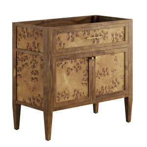 Modway Furniture Elysian 36" Wood Bathroom Vanity Cabinet - Stylish Solid Mango Design with Storage & Unique Grain EEI-6139-BRN