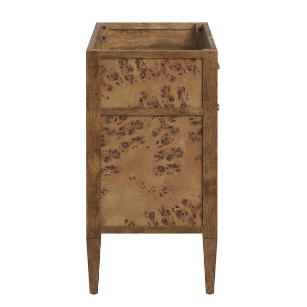 Modway Furniture Elysian 36" Wood Bathroom Vanity Cabinet - Stylish Solid Mango Design with Storage & Unique Grain EEI-6139-BRN