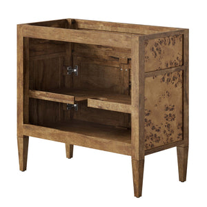 Modway Furniture Elysian 36" Wood Bathroom Vanity Cabinet - Stylish Solid Mango Design with Storage & Unique Grain EEI-6139-BRN