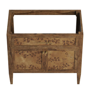 Modway Furniture Elysian 36" Wood Bathroom Vanity Cabinet - Stylish Solid Mango Design with Storage & Unique Grain EEI-6139-BRN