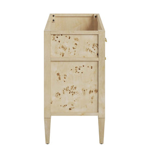 Modway Furniture Elysian 48" Wood Bathroom Vanity Cabinet – Stylish Storage Solution for Modern and Transitional Spaces Burl EEI-6140-BUR