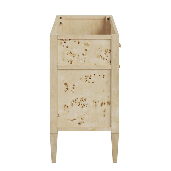 Modway Furniture Elysian 48" Wood Bathroom Vanity Cabinet – Stylish Storage Solution for Modern and Transitional Spaces Burl EEI-6140-BUR