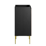 Modway Furniture Alchemist 18" Bathroom Vanity Cabinet (Sink Basin Not Included) Black Gold 15 x 17 x 33