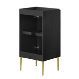 Modway Furniture Alchemist 18" Bathroom Vanity Cabinet (Sink Basin Not Included) Black Gold 15 x 17 x 33