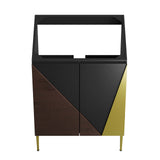 Modway Furniture Alchemist 24" Bathroom Vanity Cabinet (Sink Basin Not Included) Black Gold 18 x 23 x 34